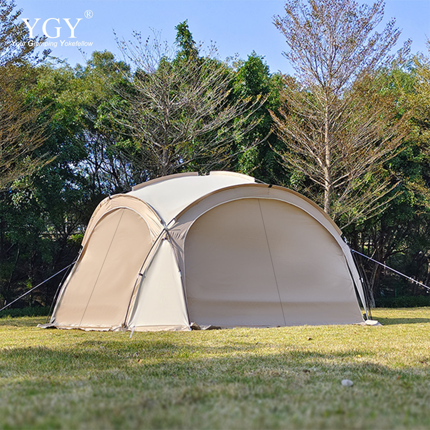 Dome Canopy Tent,Large Shelter Gazebos for Outdoor Camping,14*14 ft, UPF50+,PU 2000MM+, Sidewall and Aisle for Choice