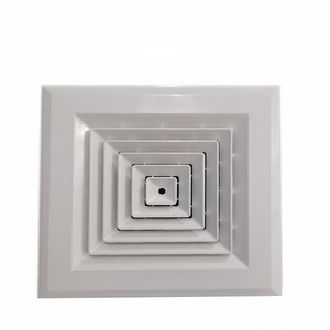 China Plastic ABS Square HVAC Ventilation System Drop Ceiling Diffuser Vent Custom Aluminum 4 Way Air Vent Diffusers Grilles