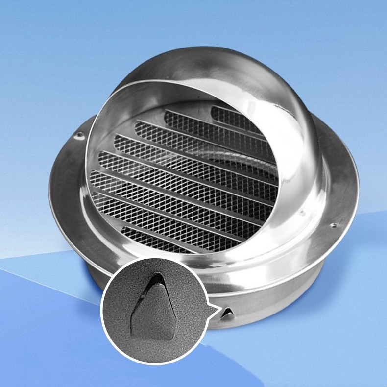 High Quatlty Outer door Wall Mounted Duct Round Stainless Steel Air Vent Cap waterproof air vent cover Round air vent cap