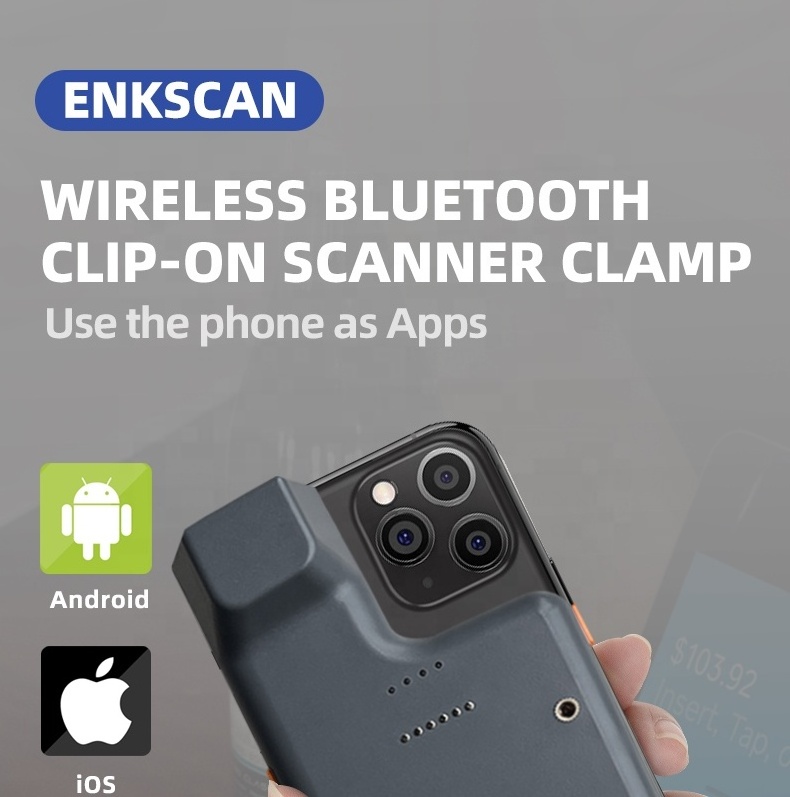 High performance  Smart Phone Back Clip 2D Bluetooth Barcode Scanner Wifi Scan Reader