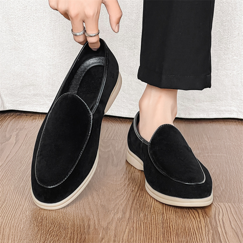 Spring 2024 New Loafers Slip-on Gommino European and American Foreign Trade Cross-Border Amazon plus Size Men's Shoes