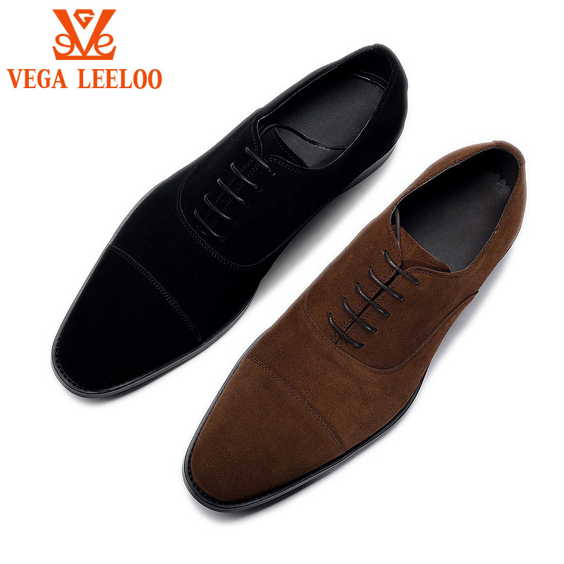 High Quality Suede Leather Formal Dress Shoes British Oxfords Business Men's Shoes