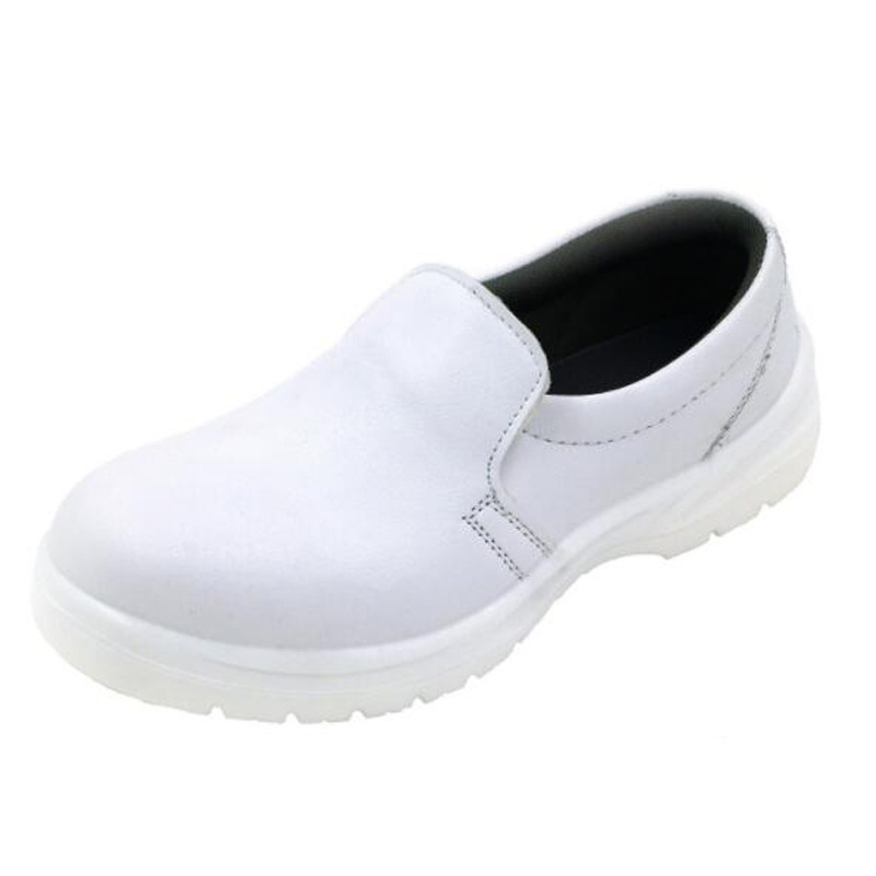 Wholesale genuine leather slip on ESD safety shoes ,White color chef shoes ,Slip Resistant Antistatic safety shoes