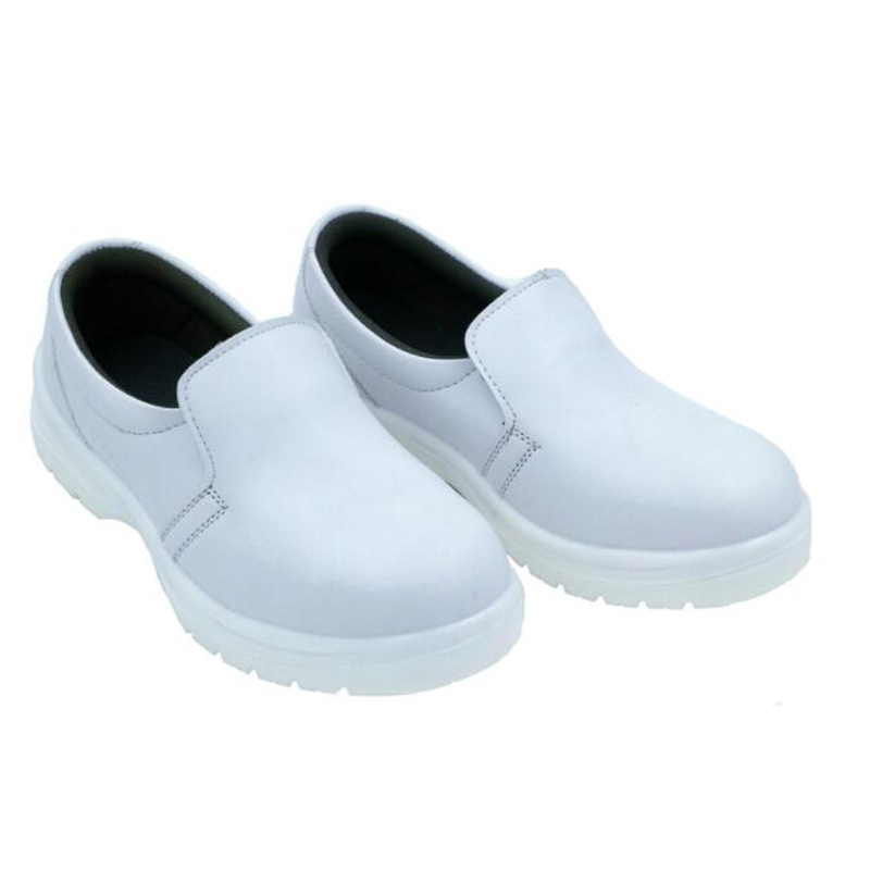 Wholesale genuine leather slip on ESD safety shoes ,White color chef shoes ,Slip Resistant Antistatic safety shoes