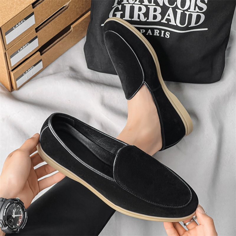 Spring 2024 New Loafers Slip-on Gommino European and American Foreign Trade Cross-Border Amazon plus Size Men's Shoes