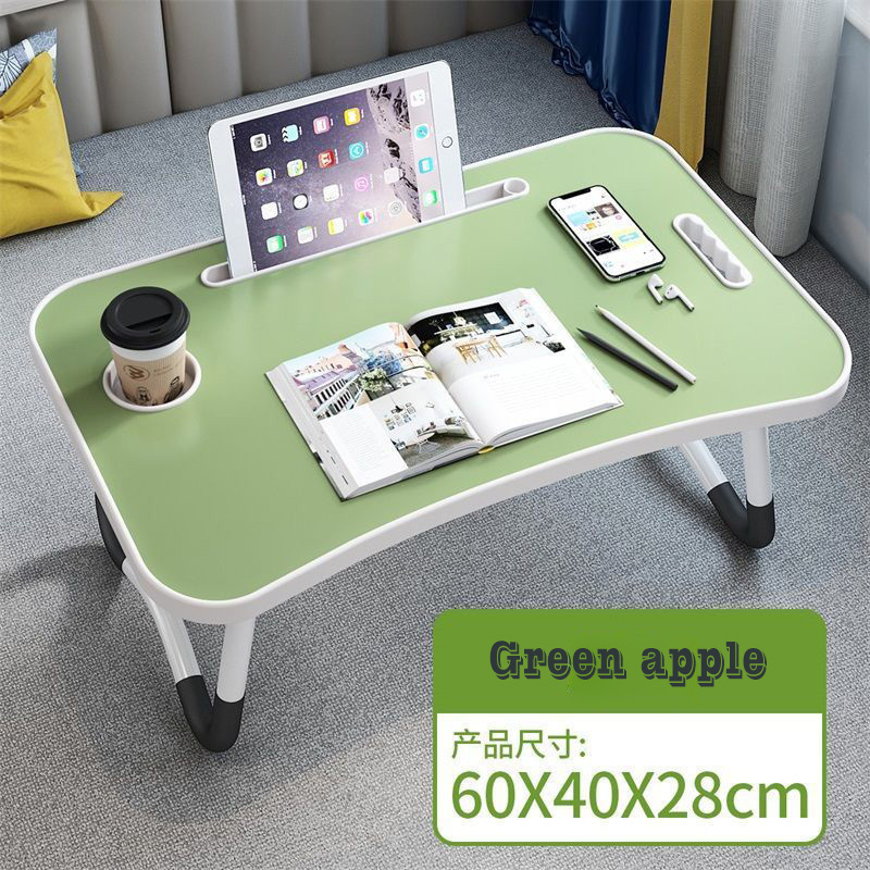 Foldable Laptop Desk with Storage Drawer Breakfast Serving Tray Phone Cup Holder Bed Sofa Couch Notebook Stand Reading Holder