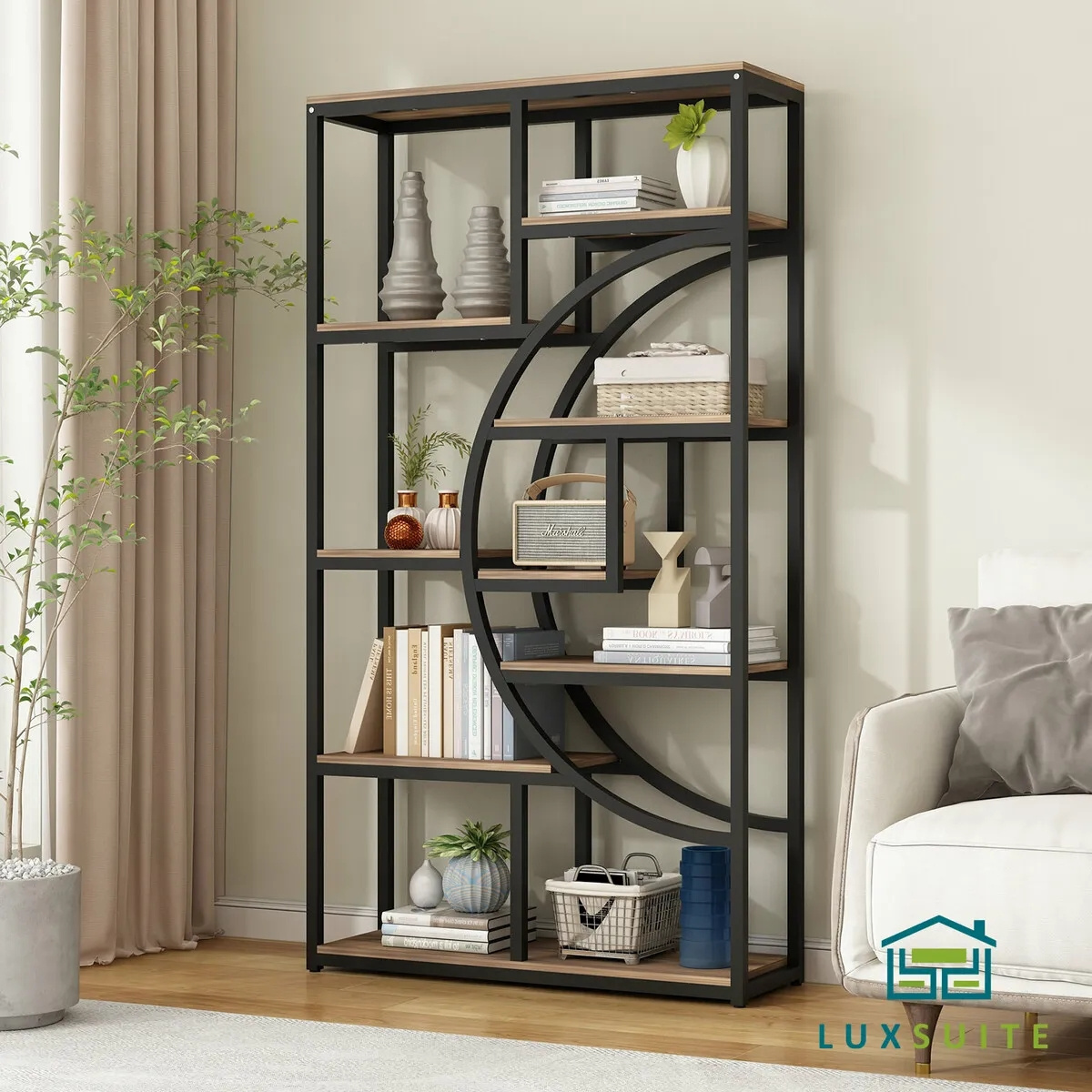 YIHE 2024 Modern Design Storage Racks & Shelving Units Simple Bookshelves for Living Room Bedroom Furniture Wood Panel Style