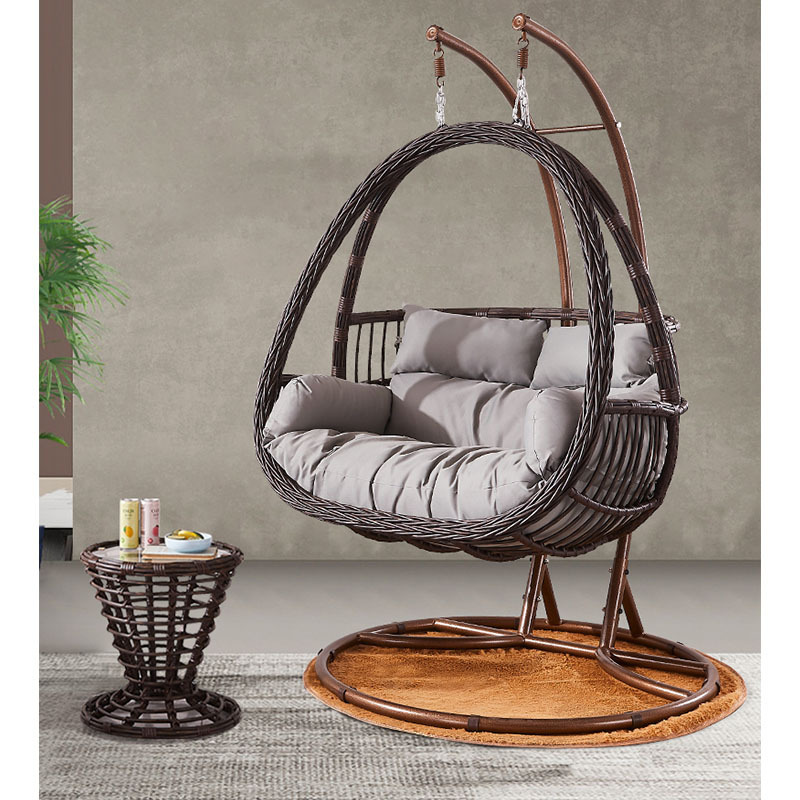 Hanging basket chair outdoor swing Bird's nest household rattan chair lazy cradle double hanging chair