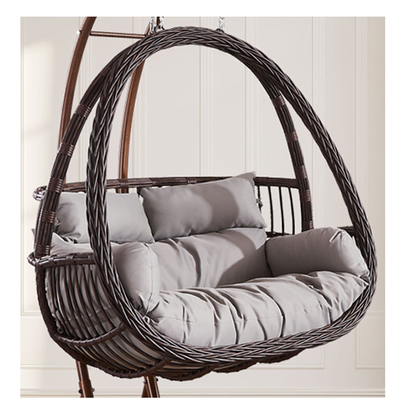 Hanging basket chair outdoor swing Bird's nest household rattan chair lazy cradle double hanging chair