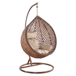 Original Design Outdoor Rattan Furniture Garden Patio Egg Swings Hanging Chair Cushion Indoor With Stand