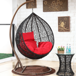 Conception originale meubles en rotin de Patio de jardin coussin suspendu de chaise avec le support