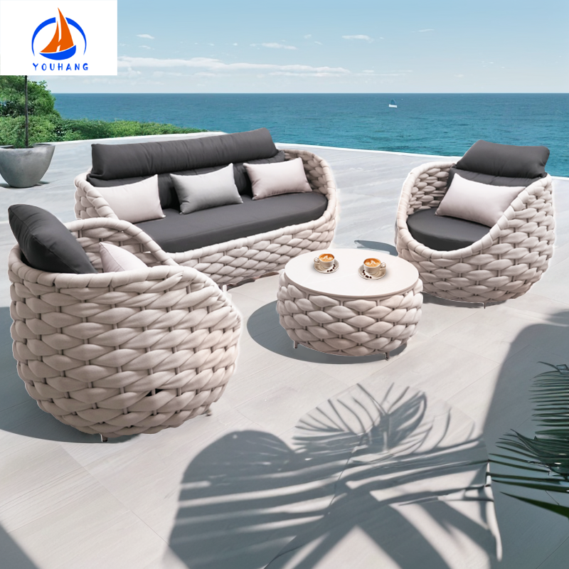 5 piece patio round patio home and garden furniture firepit table Jadual mobili giardino in rattan sofa replacement set outdoor