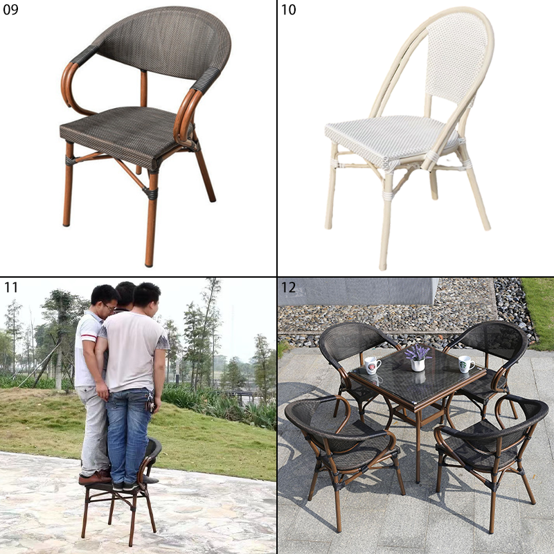 Sedie Da Giardino Fabric cafe bamboo look chairs outdoor furniture garden double chair metal chair rattanland with cushion