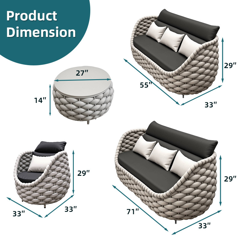 Set Terrace Mobil Patio Kabel Sofa taman Lubos na Dining I-set ang Mga Seting Patio luar Membesarkan Balkon Furniture kayu Sets