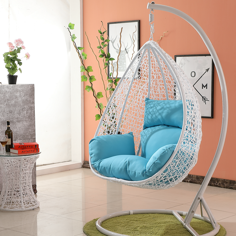 Hot Sell Outdoor Garden Patio Rattan Hanging Chair Leisure Wicker Swing Egg Chair