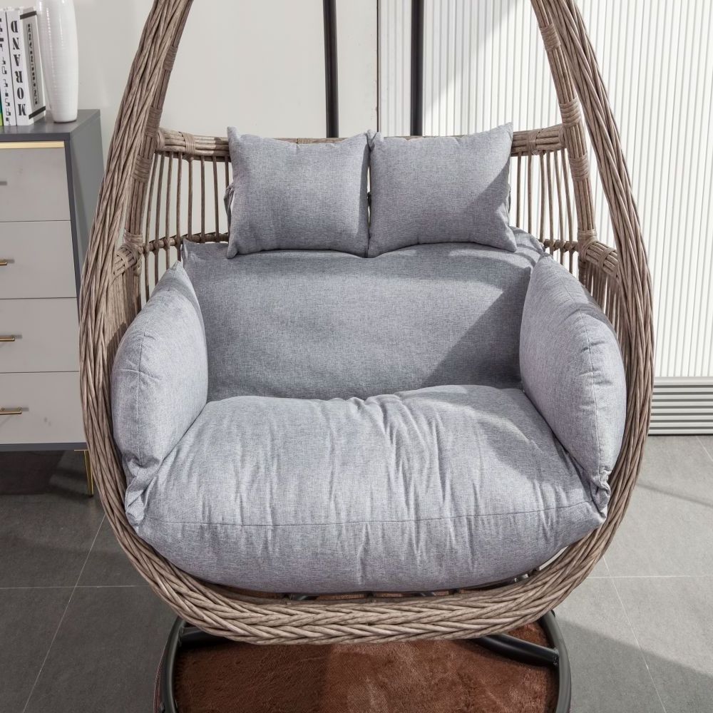 Outdoor Furniture Patio egg chair Swings Hanging Egg Swing cocoons Chair Pe Patio Swings with Metal Stand