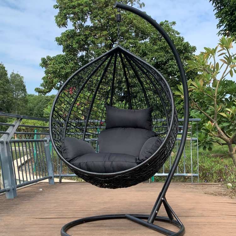 Ex-Factory Price patio set outdoor backyard swing set patio swing chair egg rattan outdoor swing chair