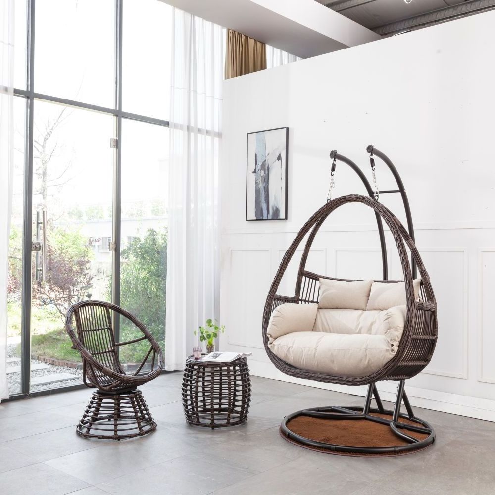 Indoor Egg Swing Chair With Stand Guangdong Outdoor Patio Swing Hanging Chair