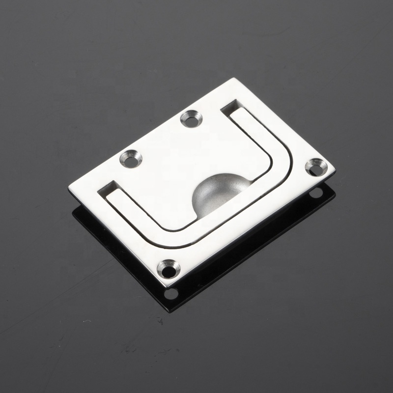 316 stainless steel square floor lock The yacht deck hatch shake handshandle buckle casting mirror polishing