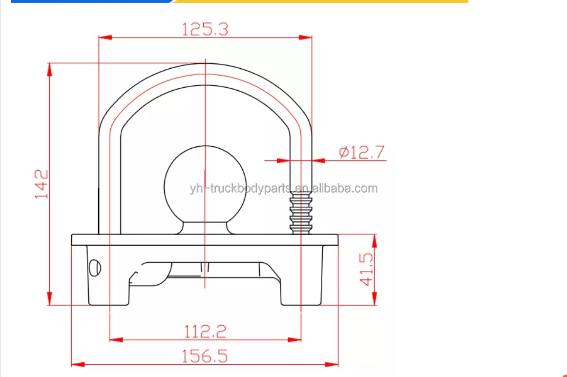 Heavy Duty Trailer Hitch Coupling Lock Car Trailer ball  hitch lock For Trailer Parts