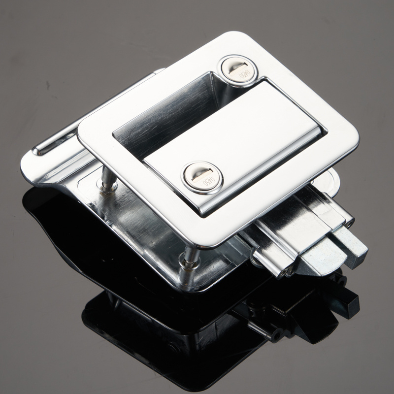 Zinc Alloy Chrome Camper Trailer Door Latch RV Entry Door Lock with Paddle Deadbolt