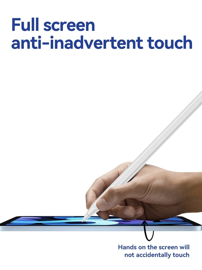 Suitable for ipad pencil three-light battery display tilt pressure sense anti-mistouch stylus pen conpacitive pen