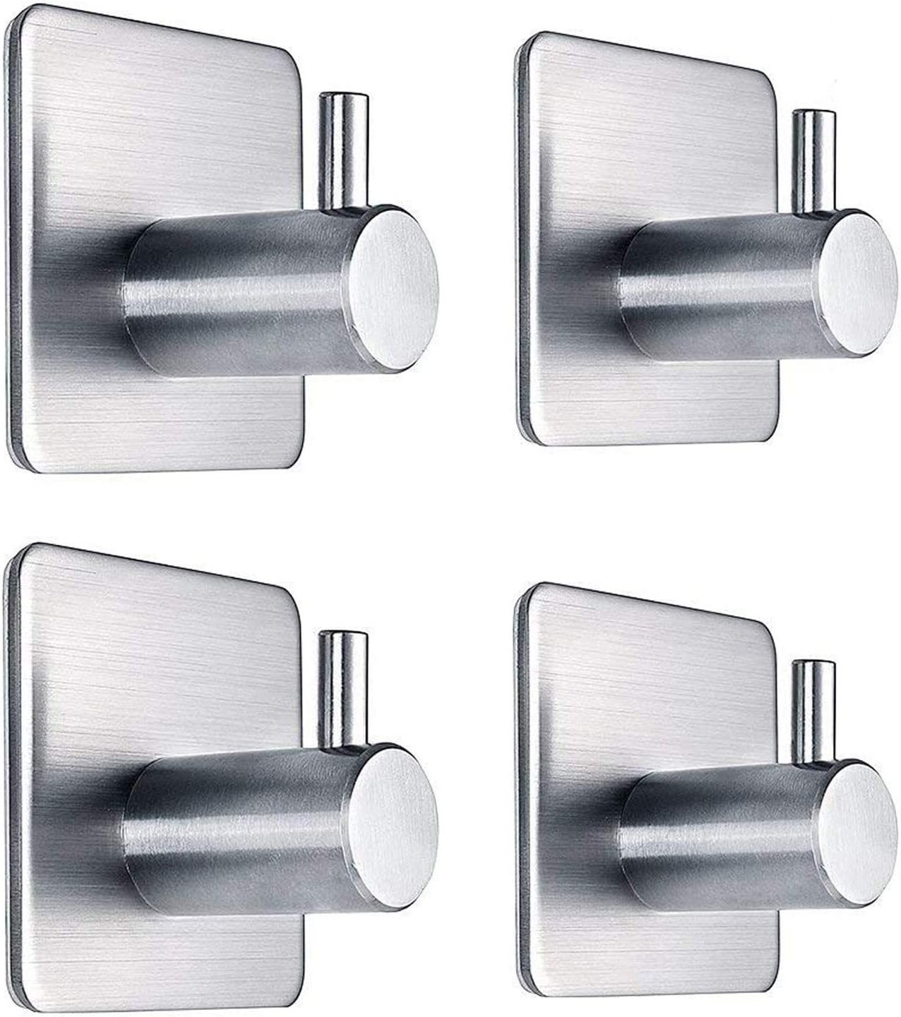 New Arrival Popular Self Adhesive Towel Wall Hooks Stainless Steel Coat Hook For Bathroom