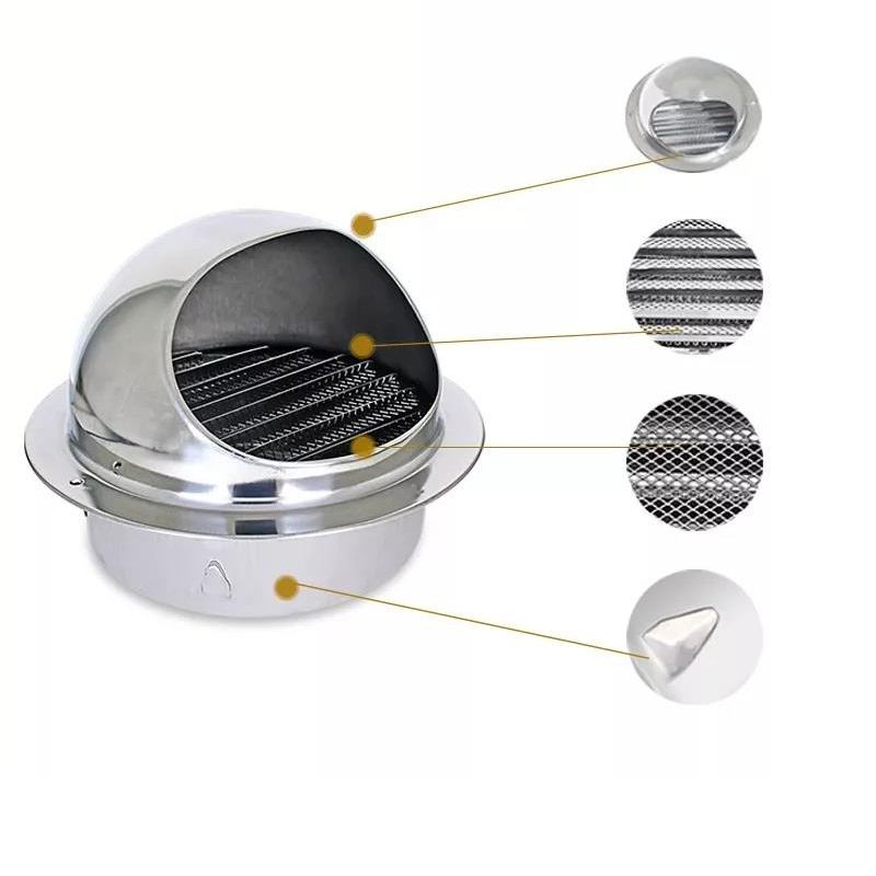 Wholesale Windproof Rainproof Stainless Steel Air Vent Round Return Air Grille Ventilation Duct Air Vent