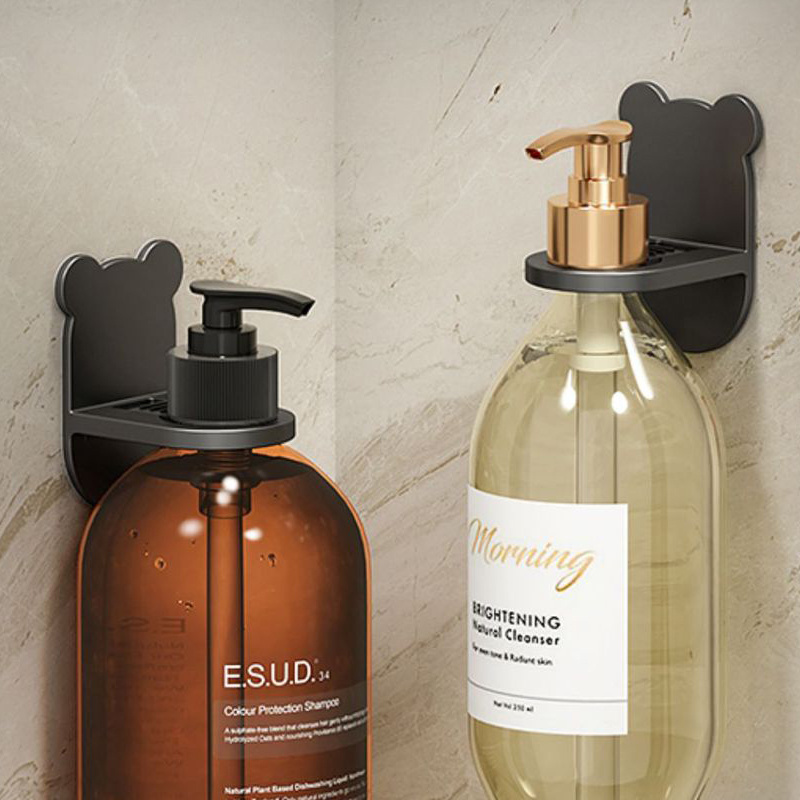 Custom  bathroom wall mounted liquid soap and shampoo bottle dispenser holder