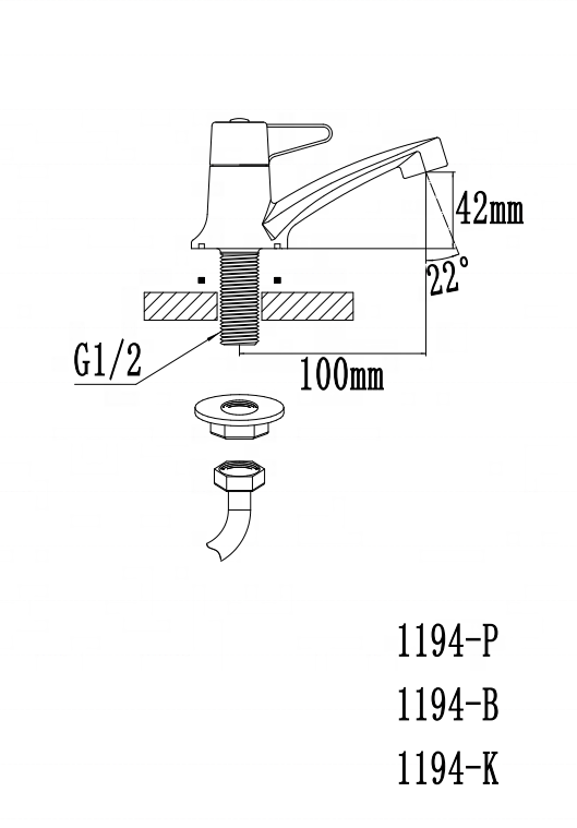 BLACK basin sink tap plastic single cold  quick-opening faucet