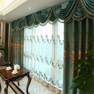 Luxury drapes curtains turkish curtains for the home decoration made in China