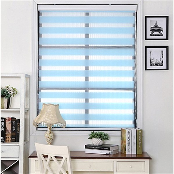 Manual blackout day and night high quality window zebra blinds roll fabric by meter curtain bedding set