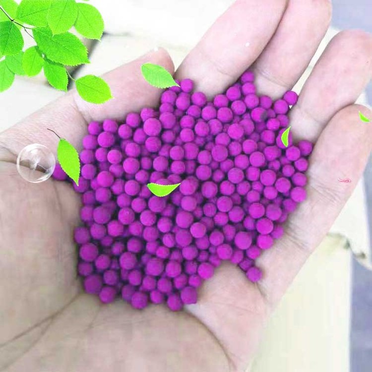 activated alumina balls purple 4%-8% KMnO4 Potassium Permanganate Activated Alumina for Ethylene Absorber