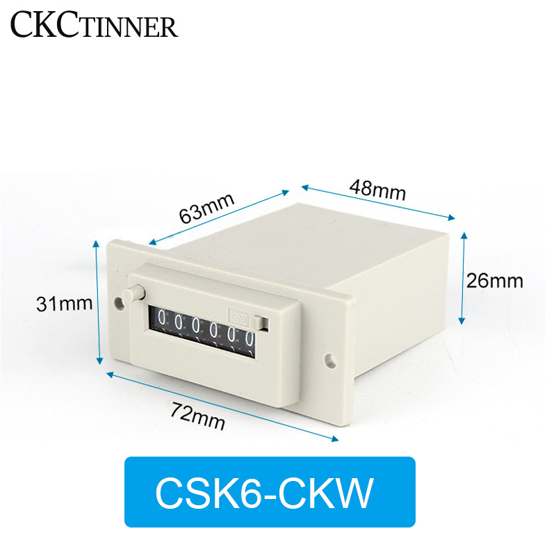 0 TO 9999 digit Electromagnetic counter with manual Lockable Electromagnetic Pulse Counter Multiple voltages CSK 4/5/6-YKW