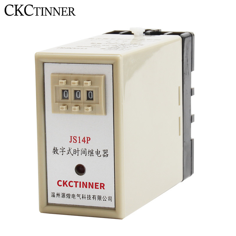 JS14P Time Relay 0.01-9.99S 0.1-99.9S 1-999S 1-999M 0.01S-999H Delay Time Switch Timer AC220V AC380V