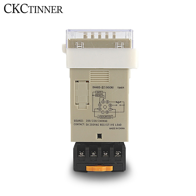 Digital LED Programmable Timer Relay Switch DH48S-2Z 0.01S-99H99M With Socket Base AC/DC 12V 24V 36V 110V 220V 380V Delay Timer