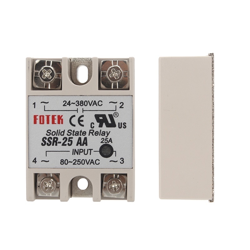 White Shell Single Phase SSR -10AA/25AA/40AA AC Control AC SSR Solid State Relay 24~380VAC TO 80~250VAC