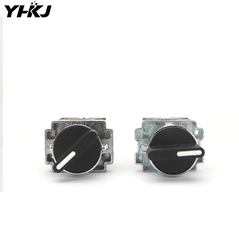 Two gear knob button switch XB2-BD21C self-locking ZB2 rotary selection change-over switch BD25 silver point 22mm