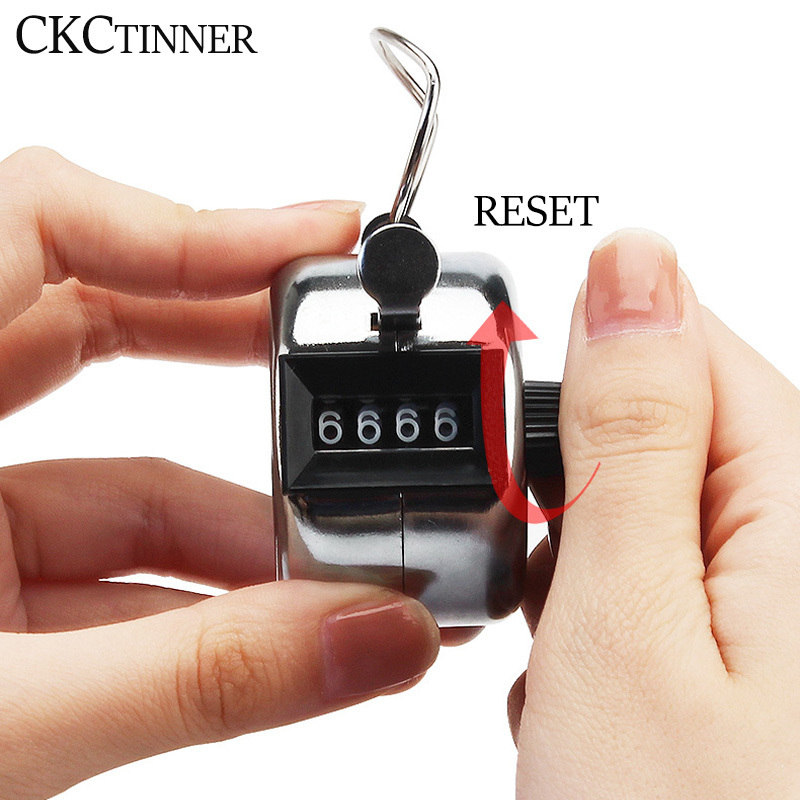 4 Digit Number Counters Mini Hand Held Tally Counter Golf Clicker Display Manual Counting Max. 9999 Counter Training Counting