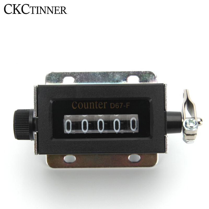 0-99999 D67-F 5 Digit Counters Resettable Complete Sealed Quartz Counter Black Casing Mechanical Pull Stroke Manual Counter