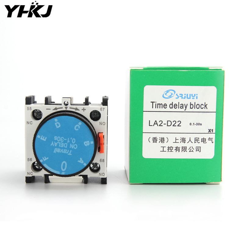 Air Delay Head LA2-D22 Delay Contact Silver Point Contactor Time Delay Block Auxiliary Contact Module