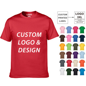 2024 T-shirt Custom Logo Printing Tshirt Round Neck Blank Short Sleeve 100% Cotton Plain Men T Shirt