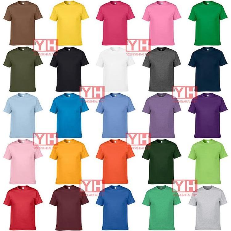 2024 T-shirt Custom Logo Printing Tshirt Round Neck Blank Short Sleeve 100% Cotton Plain Men T Shirt