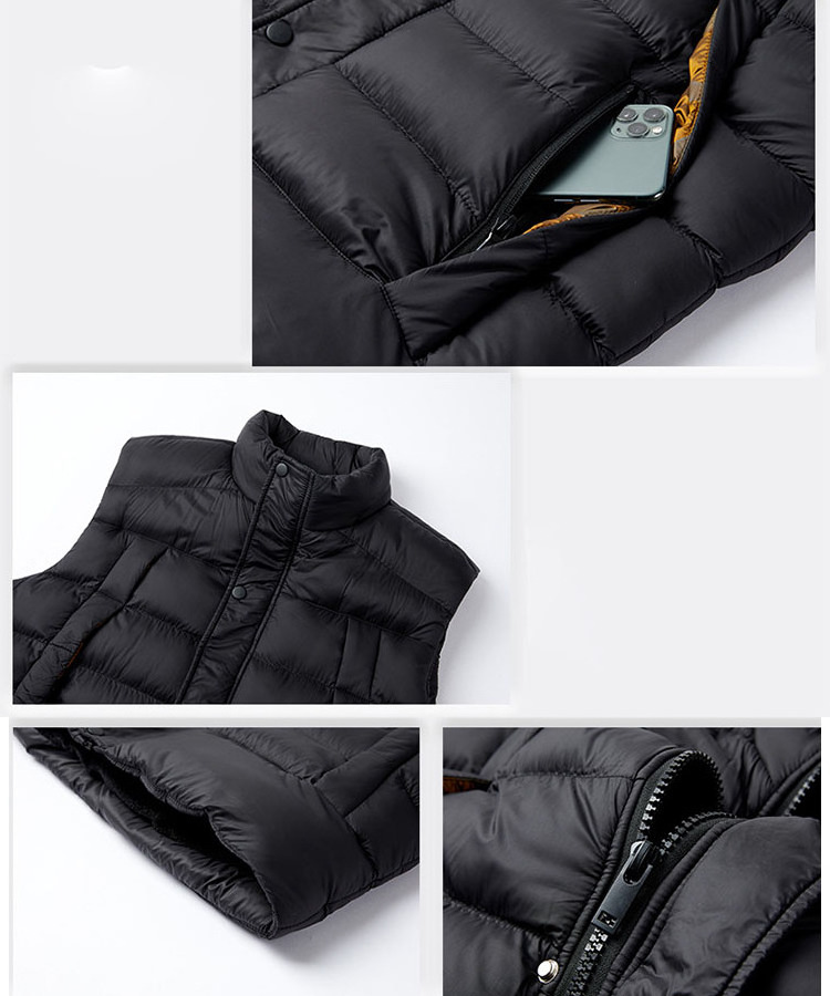 High Quality Custom Sleeveless Puffer Padded Vest Jacket For Men Logo Wholesale Windproof Zipper Down Puffer Jackets Men's Vests