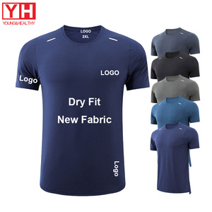 Sports Elastic Gym Wear Men Athletic Top Activewear Compression Run Clothes Custom Gym T Shirt Fit Polyester Muscle Tee Shirt