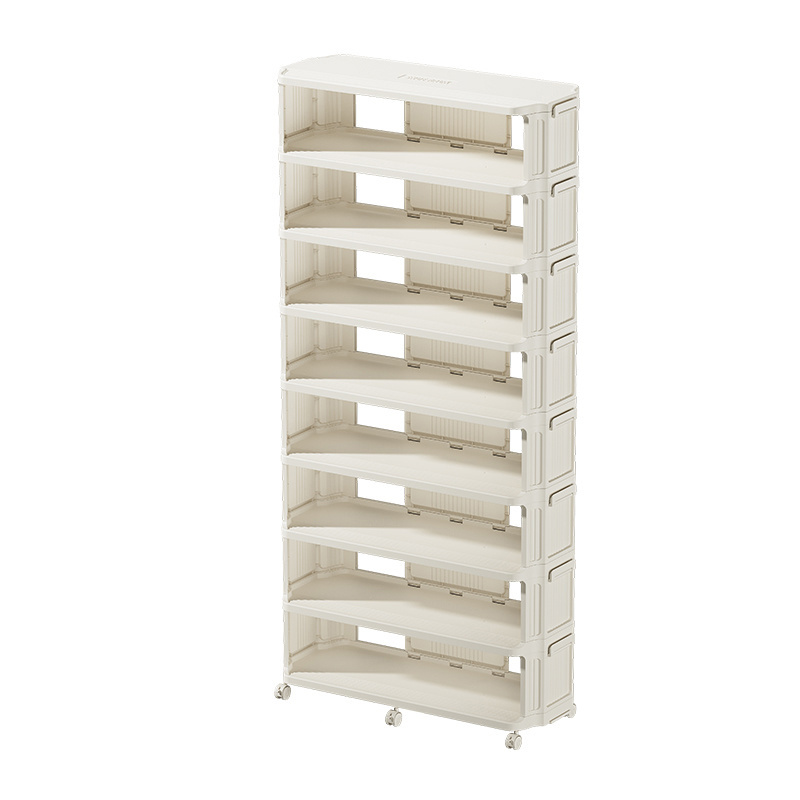 Jinxu Shoe Display Stand Rack Folding Shoe Rack Plastic Cabinet Shoe Cabinet Storage For Living Room Hotel