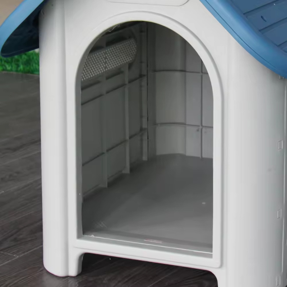 Eco-friendly outdoor plastic modern small pet dog house kennel