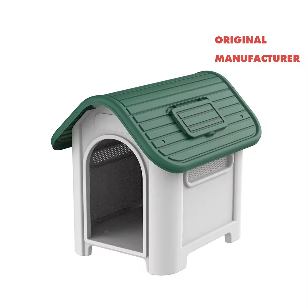 Eco-friendly outdoor plastic modern small pet dog house kennel