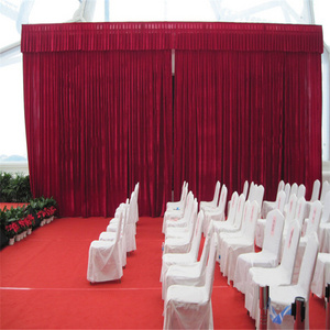 100% blackout fabric polyester Motorized stage curtain in big place