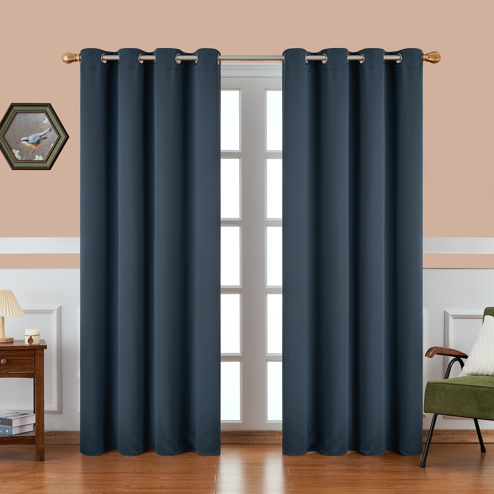 European style 100% polyester white hotel curtain decorative custom hotel blackout curtains for the living room